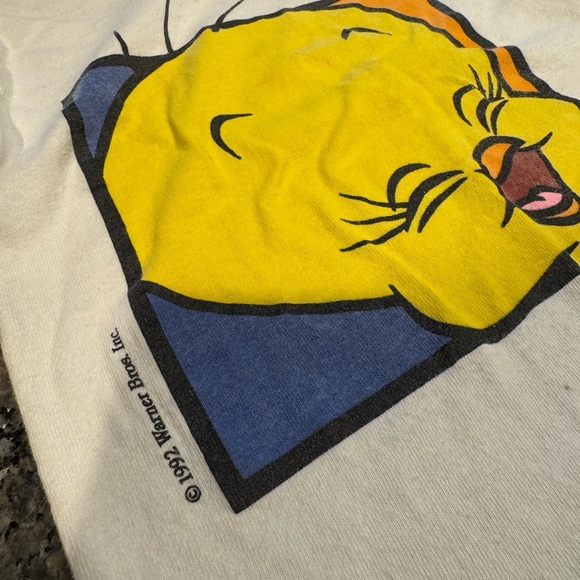Looney Tunes Tweety Bird Big Graphic Single Stitch T-Shirt Kids XS vintage - Picture 3 of 5